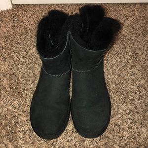 Ugg black bow booties
